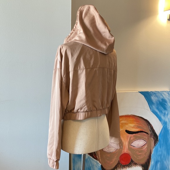 Chic and Stylish Crop Bomber Hoodie Jacket by Forever 21 - Small - Picture 7 of 15